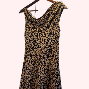 Reformation Women’s Kristine Asymmetric Leopard Minidress Size 6